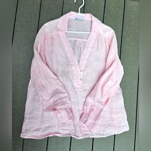 Zara linen blouse pink L